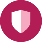Shield icon, dark pink