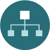 Hierarchy diagram icon