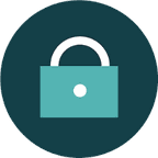 Padlock icon, blue