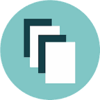 Documents icon, blue