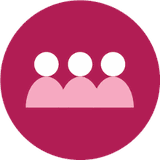 People icon, dark pink