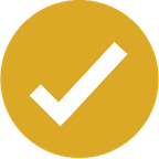 Tick icon, yellow