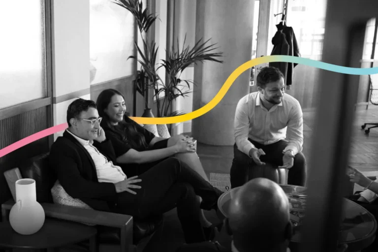Team meeting in a modern workplace