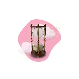 Collage of an hourglass, representing an overstretched architecture team