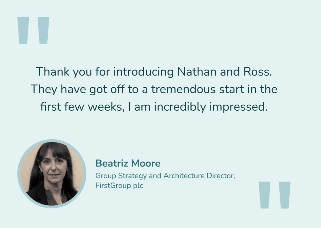 Beatriz Moore, Group Strategy and Architecture Director, FirstGroup plc