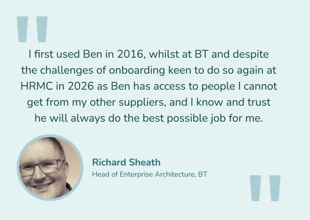 Richard Sheath, Head of Enterprise Architecture, BT